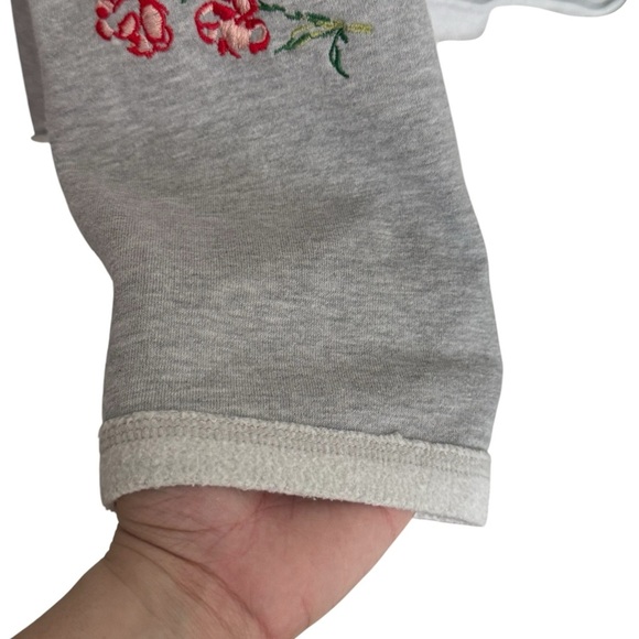 H&M Gray Floral Embroidered Hoodie - Picture 3 of 8
